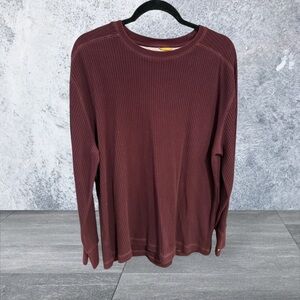 Tommy Hilfiger Burgundy Long Sleeve Men's Shirt